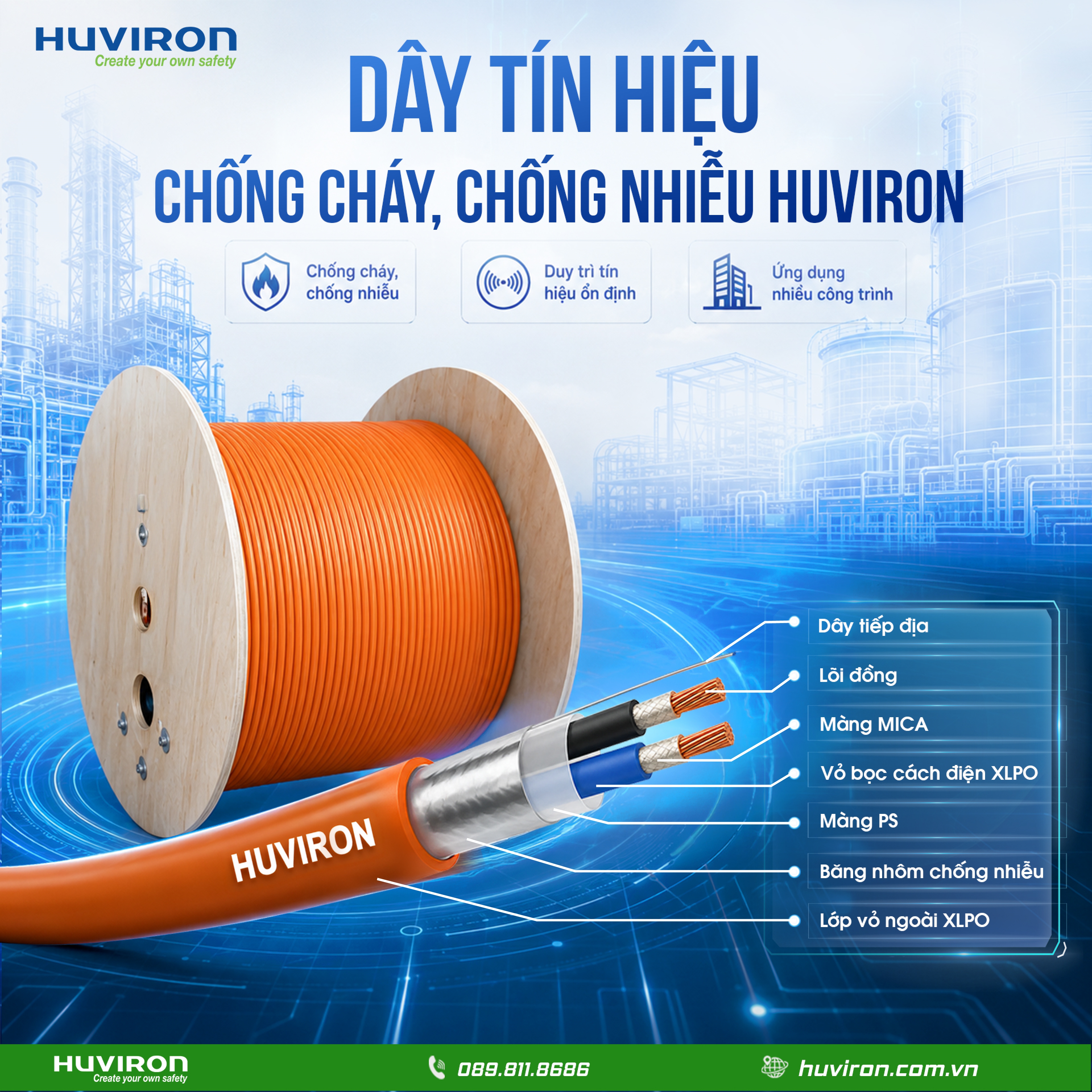 Dây cáp chống cháy – Giải pháp giảm thiểu rủi ro cháy nổ