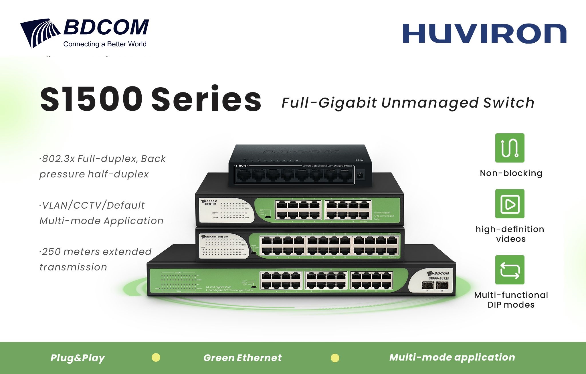 Switch BDCom được phân phối chính hãng bởi Huviron