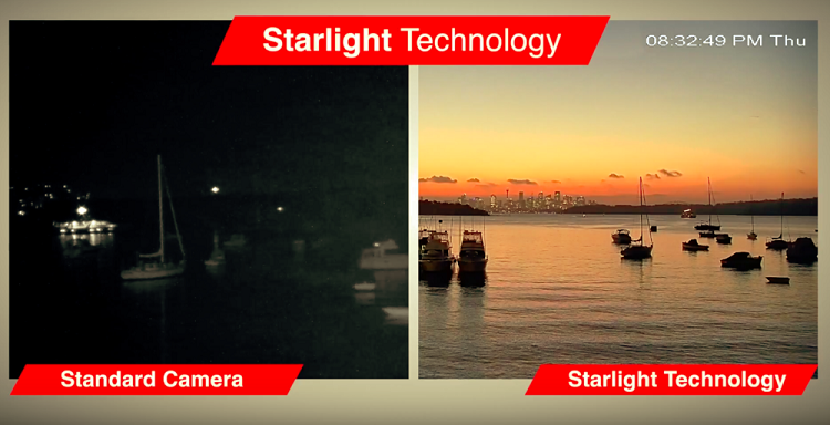 Công nghệ Starlight được sử dụng trong camera