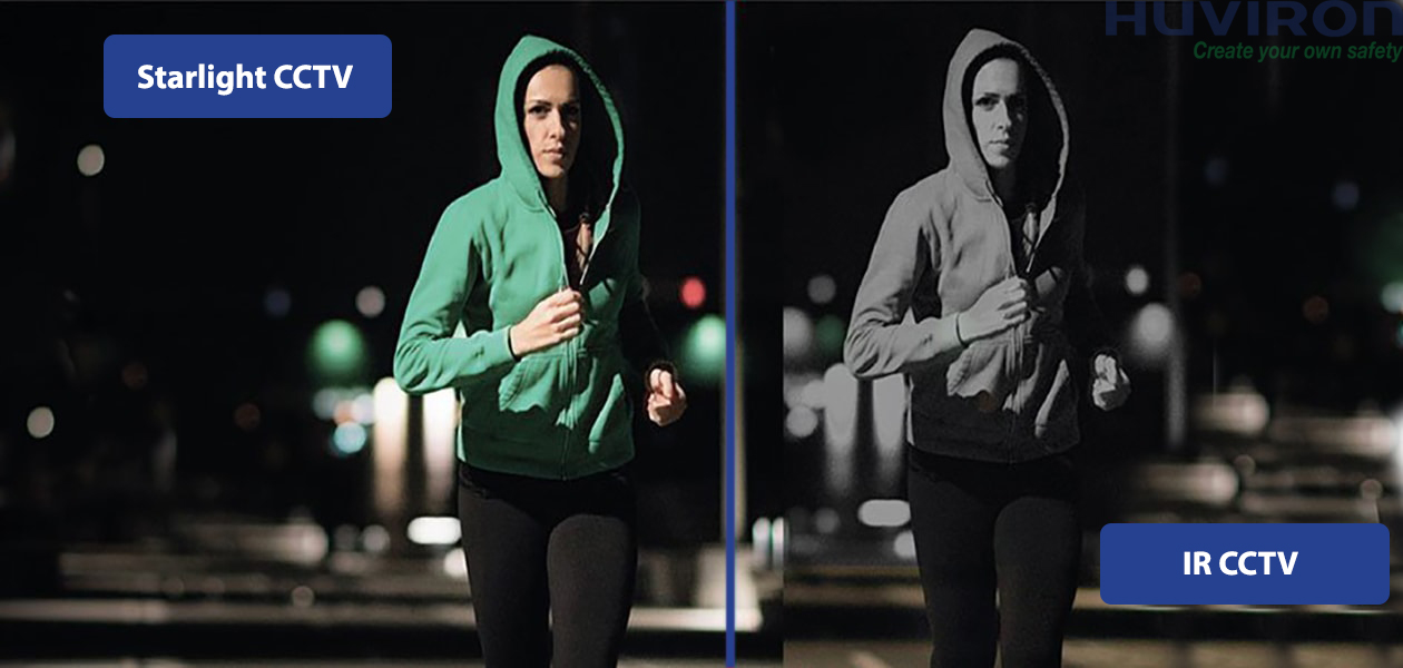 tầm nhìn của camera Starlight về đêm tốt hơn camera hồng ngoại IR