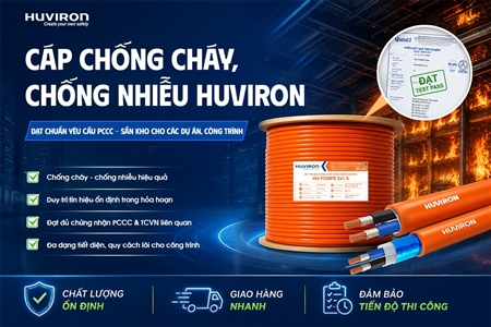 Cấu tạo cáp chống cháy Huviron: Giải pháp cho hệ thống PCCC