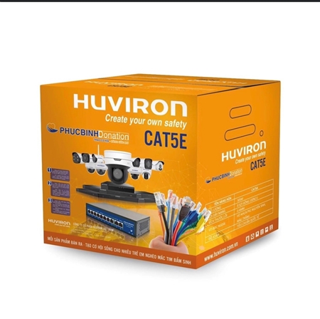 Dây cáp mạng CAT5E F-UTP/CAT5E-0.4 HUVIRON