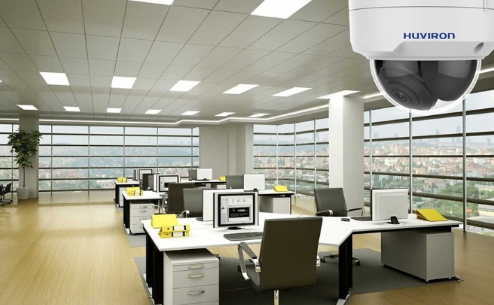 Camera Dome thường được sử dụng trong các văn phòng, khách sạn, phòng hội nghị